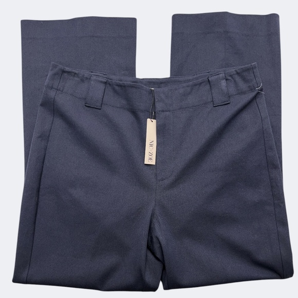 NIC+ZOE Pants Womens 14 Blue Streamlined Demi-Bootcut Pants Center Front Crease - Picture 3 of 11
